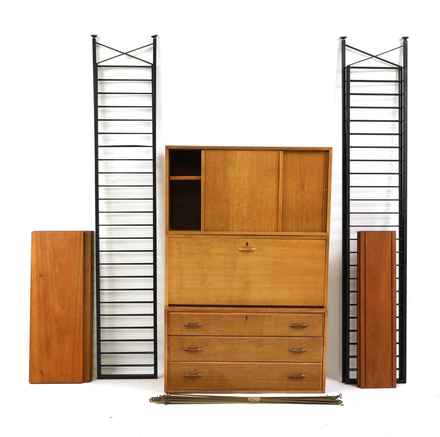 Lot 694 - A Ladderax teak wall unit