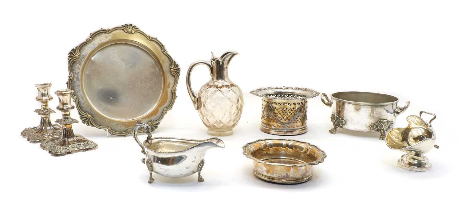 Lot 66 - A collection of silver plated items