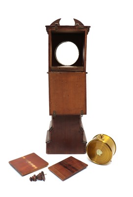 Lot 166 - A miniature strung and inlaid mahogany longcase clock