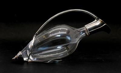 Lot 10 - A modern clear glass claret jug