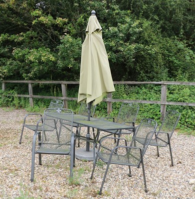 Lot 364 - A metal garden table