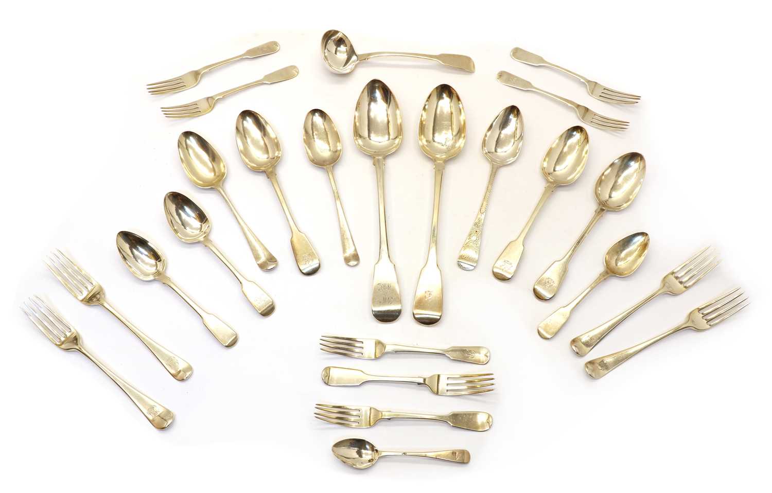 Lot 29 - A collection of silver flatware