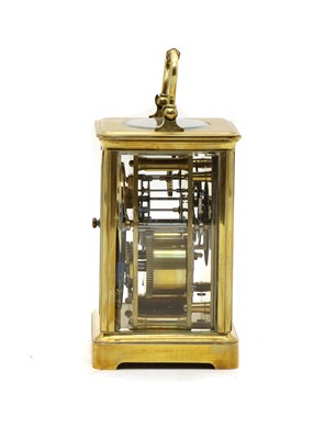 Lot 217 - A French brass carriage clock