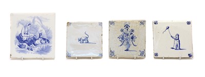 Lot 342 - Six Wedgwood blue and white ceramic tiles