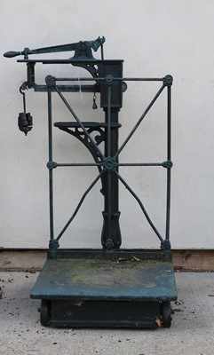 Lot 642 - A set of heavy iron platform scales