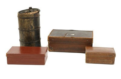 Lot 456 - Three leather suitcases