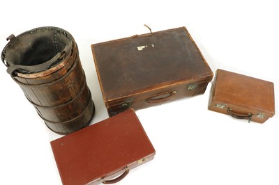 Lot 456 - Three leather suitcases