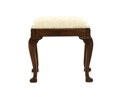 Lot 497 - A Georgian style rectangular walnut stool