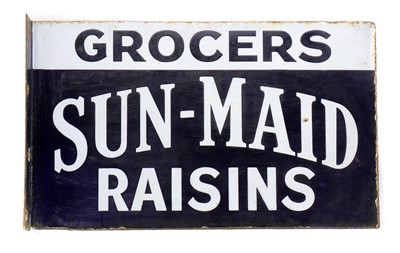 Lot 200 - A double sided enamel advertising sign