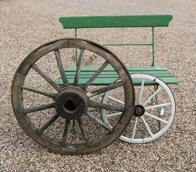 Lot 466 - Two wooden wheels