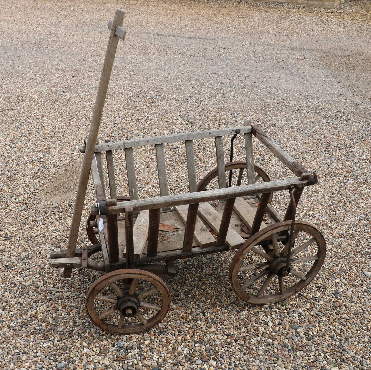 Lot 465 - A wooden dog cart