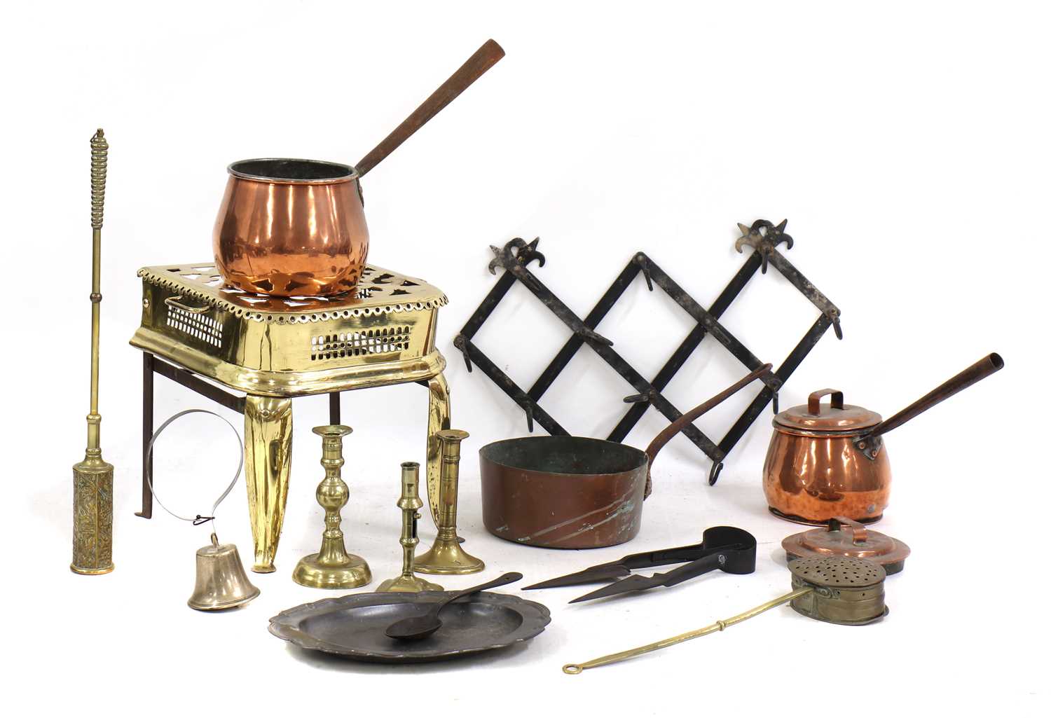 Lot 165 - Two 19th century copper saucepans