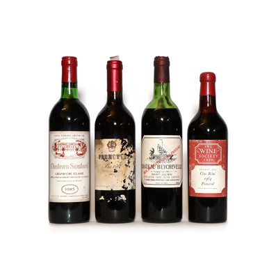 Lot 230 - Miscellaneous Wines: Clos Rene, Pomerol, 1964, (1) and three various others, (4)