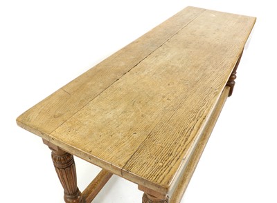 Lot 269 - A 19th century pale oak refectory table