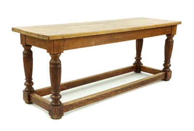 Lot 269 - A 19th century pale oak refectory table