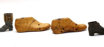Lot 106 - Various shoes including a pair of Victorian cream child's buttoned boots