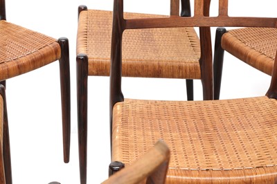 Lot 557 - A set of eight rosewood 'Model 79' chairs
