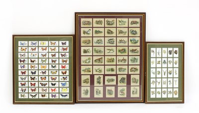 Lot 218 - A set of three frames of cigarette cards