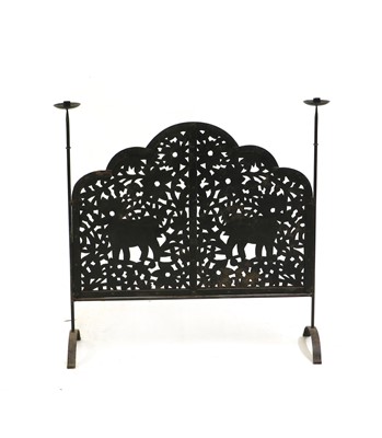 Lot 444 - A wrought-iron firescreen