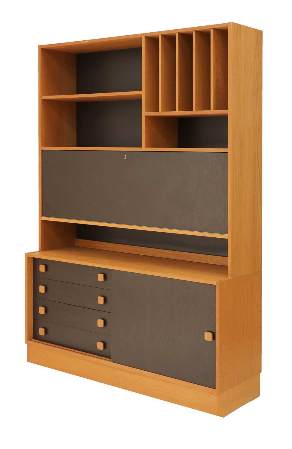 Lot 556 - A teak wall cabinet