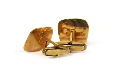 Lot 213 - A pair of 9ct gold cufflinks, c.1970
