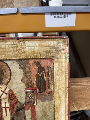 Lot 31 - An icon of St Nicholas