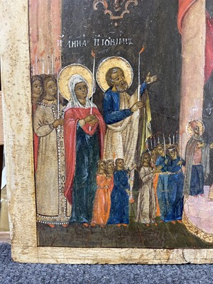 Lot 13 - An icon of the Presentation of the Mother of God in the Temple