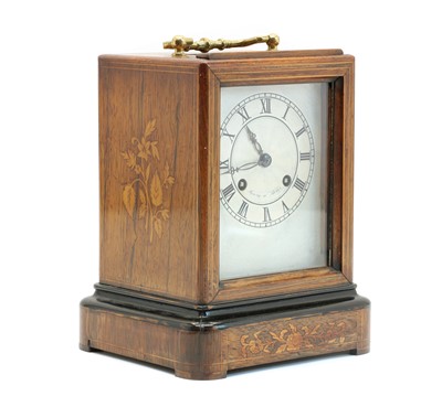 Lot 83 - A late 19th century French carriage clock