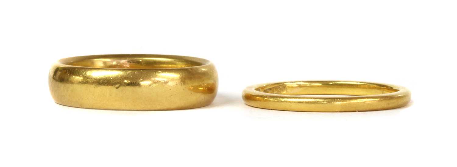 Lot 54 - Two 22ct gold wedding rings