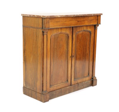 Lot 254 - A Victorian rosewood side cabinet