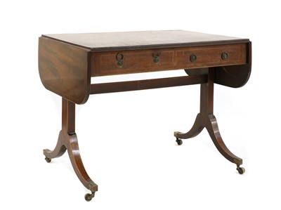 Lot 327 - A George III strung mahogany sofa table