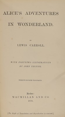 Lot 60 - LEWIS CARROLL