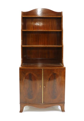 Lot 463 - A Regency style strung mahogany waterfall bookcase