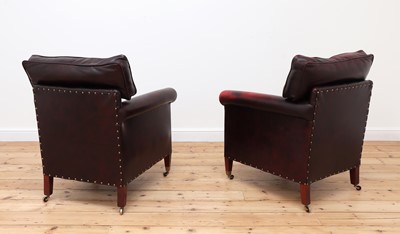 Lot 231 - A pair of club armchairs
