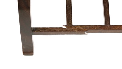Lot 268 - An Edwardian mahogany X framed stool