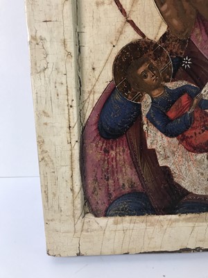 Lot 61 - An icon of the Mother of God with the Playful Child