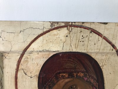 Lot 61 - An icon of the Mother of God with the Playful Child