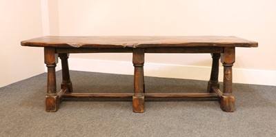 Lot 351 - A modern oak refectory table
