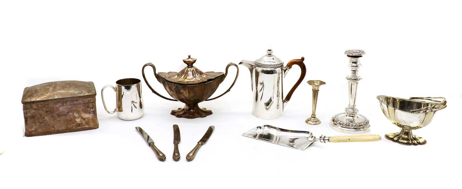 Lot 37 - A large collection of silver-plated items