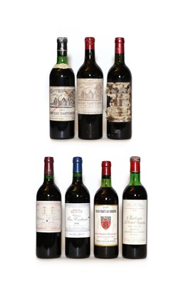 Lot 113 - Assorted Red Bordeaux: Chateau Leoville Barton, 1977, one bottle and six various others (7)
