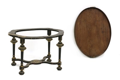 Lot 317 - A George III oval mahogany brass bound tray