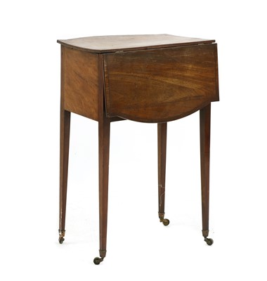 Lot 296 - A 19th century strung mahogany side or bedside table