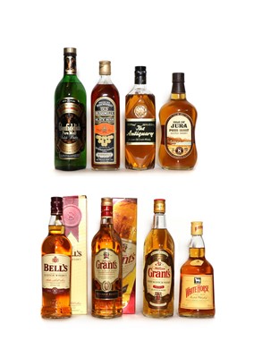 Lot 327 - Assorted Whisky: Glenfiddich, Over 8 Years Old, one bottle and seven various others (8)