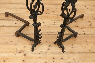 Lot 403 - A pair of Elizabethan period andirons