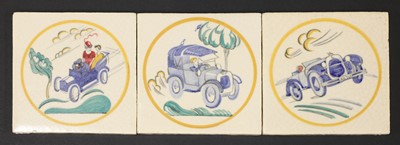 Lot 248 - Three Carter's Poole Pottery 'Sporting' tiles