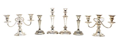 Lot 37 - A pair of Old Sheffield Plate candlesticks