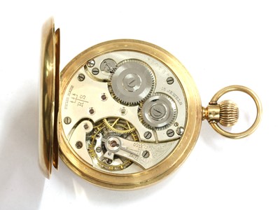 Lot 217 - A 9ct gold Rotherham & Sons top wind open-faced pocket watch