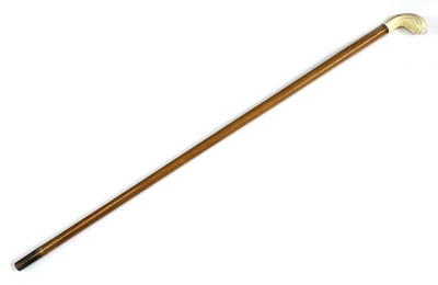 Lot 228 - An ivory-handled walking stick