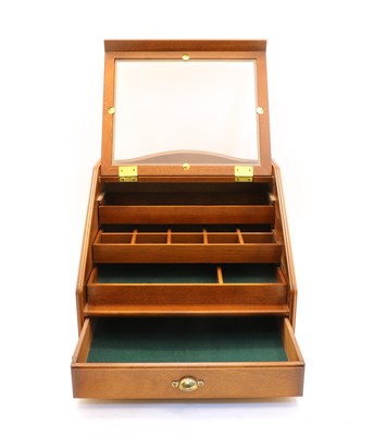 Lot 299 - A 20th century mahogany table top display cabinet