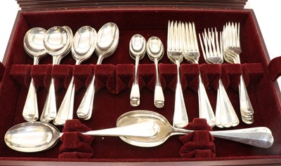 Lot 2 - A Harrods silver part canteen of cutlery